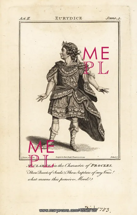 : Mr. Matthew Clarke in the character of Procles in : Mr. Matthew Clarke in the character of Procles in