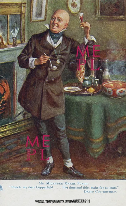 : Mr Micawber makes Punch - David Copperfield, Charles Dickens : Mr Micawber makes Punch - David Copperfield, Charles Dickens