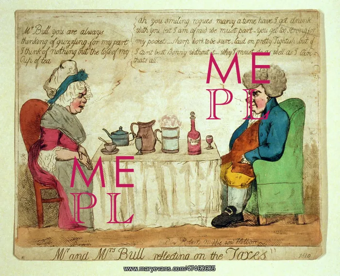 : Mr. and Mrs. Bull reflecting on the taxes : Mr. and Mrs. Bull reflecting on the taxes