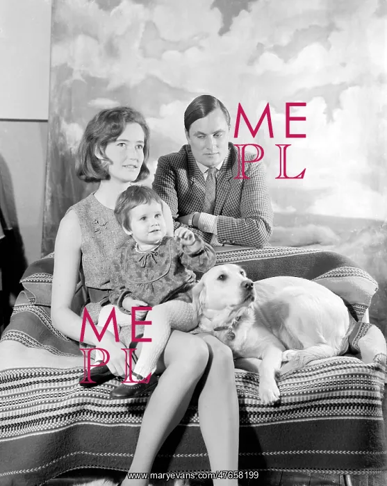  : Mr and Mrs Loader Symonds with their daughter Sasha and pet