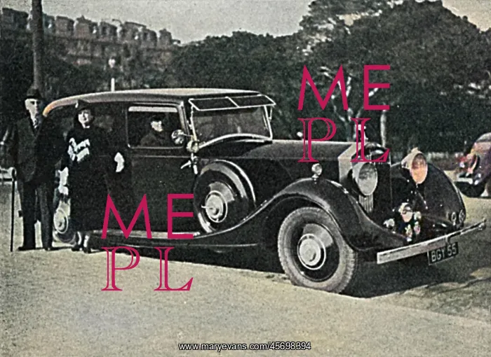 : Mr and Mrs Wertheimer with their Rolls-Royce, 1935 : Mr and Mrs Wertheimer with their Rolls-Royce, 1935