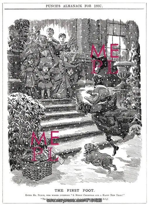 : Mr Punch goes First Footing in the New Year : Mr Punch goes First Footing in the New Year