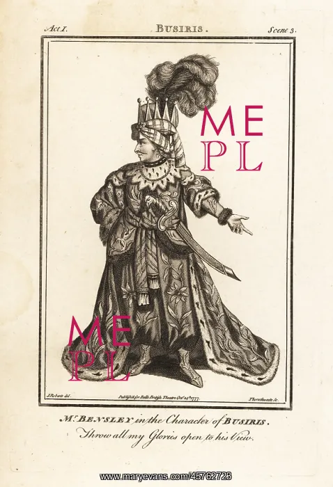  : Mr Robert Bensley in the character of Busiris in Edward