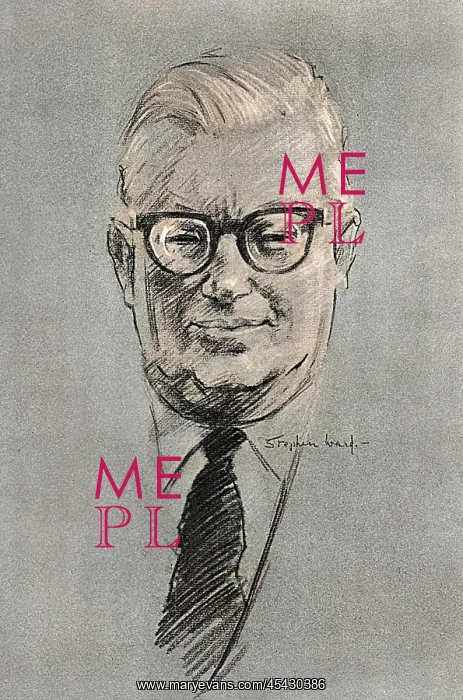 : Mr. Roy Thomson, sketched by Stephen Ward, 1961 : Mr. Roy Thomson, sketched by Stephen Ward, 1961