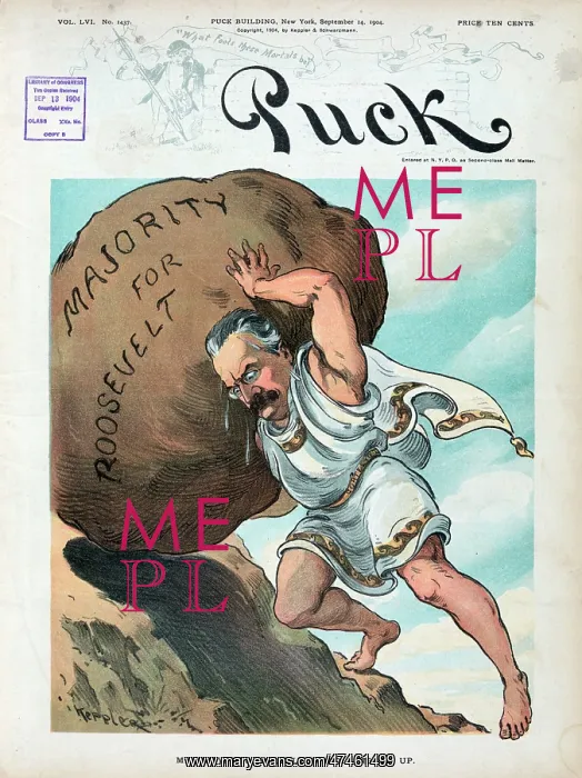 : Mr. Sisyphus Cortelyou rolling it up : Mr. Sisyphus Cortelyou rolling it up