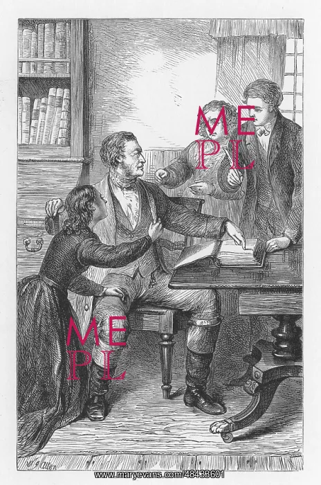 : Mr Tulliver ordering Tom to write a bitter condemnation : Mr Tulliver ordering Tom to write a bitter condemnation