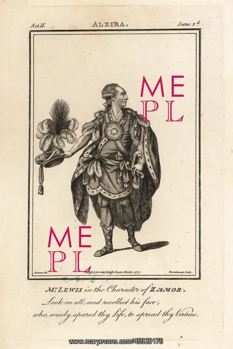 : Mr. William Thomas Lewis in the character of Zamor : Mr. William Thomas Lewis in the character of Zamor