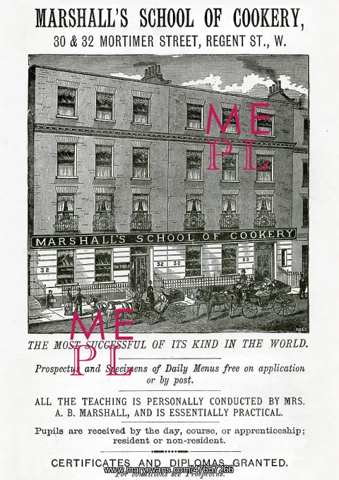 : Mrs. A. B Marshall's school of Cookery 1887 : Mrs. A. B Marshall's school of Cookery 1887
