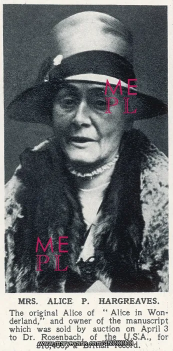 : MRS. ALICE P. HARGREAVES : MRS. ALICE P. HARGREAVES