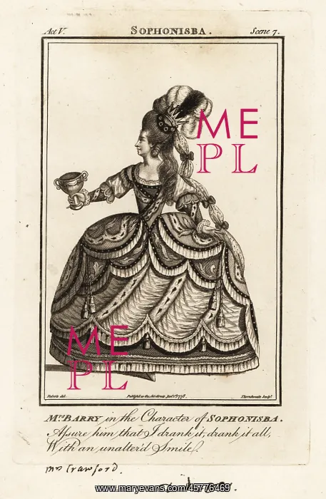 : Mrs Ann Barry in the character of Sophonisba in James : Mrs Ann Barry in the character of Sophonisba in James