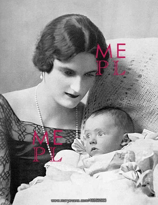 : Mrs Anthony Eden & son Simon by Madame Yevonde : Mrs Anthony Eden & son Simon by Madame Yevonde