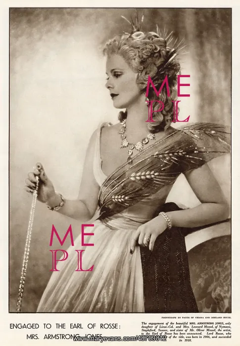 : Mrs Armstrong Jones engaged to the Earl of Rosse : Mrs Armstrong Jones engaged to the Earl of Rosse