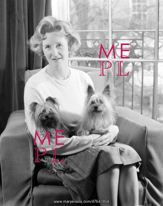  : Mrs Becker with pet dog Mimi