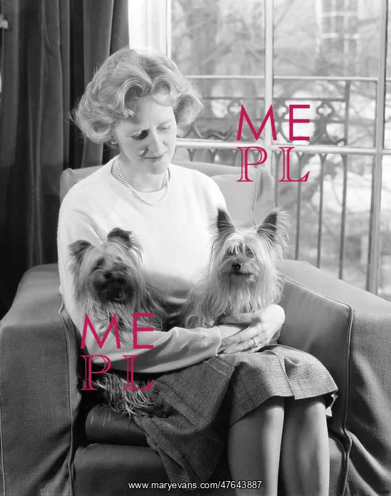  : Mrs Becker with pet dog Mimi