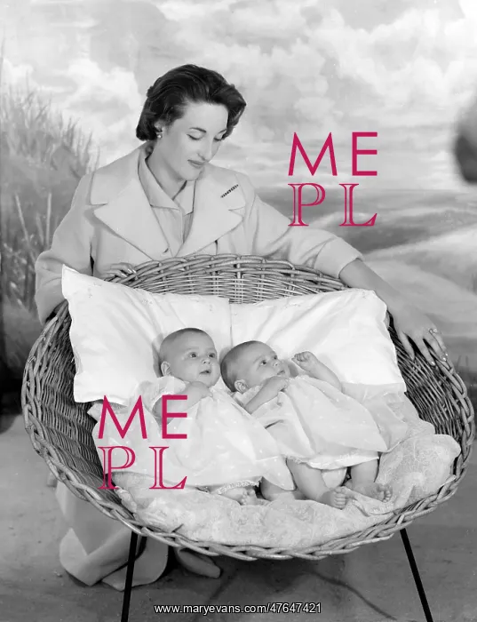  : Mrs Betts with the twins