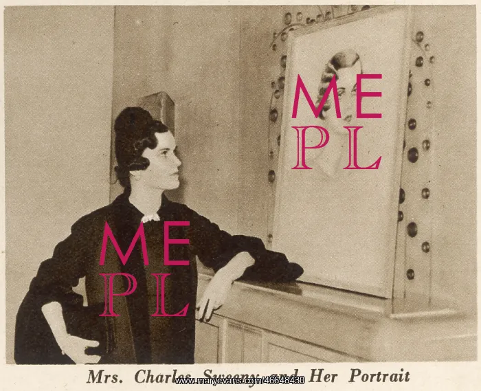 : Mrs Charles Sweeny contemplating her portrait : Mrs Charles Sweeny contemplating her portrait