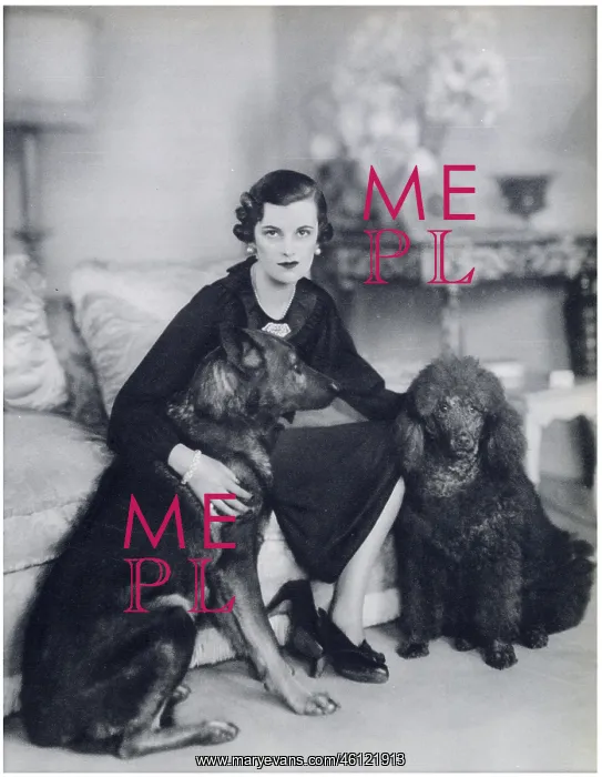 : Mrs Charles Sweeny with her dogs : Mrs Charles Sweeny with her dogs