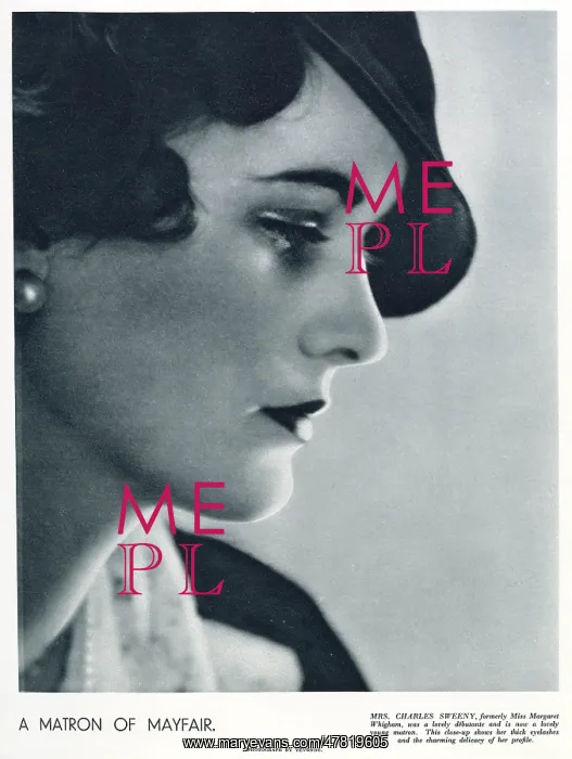 : Mrs Charles Sweeny by Madame Yevonde : Mrs Charles Sweeny by Madame Yevonde