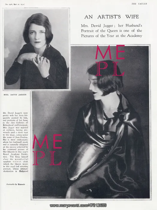 : Mrs David Jagger (Joan Gordon) : Mrs David Jagger (Joan Gordon)
