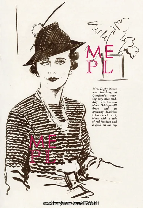 : Mrs. Digby Neave in Schiaparelli : Mrs. Digby Neave in Schiaparelli