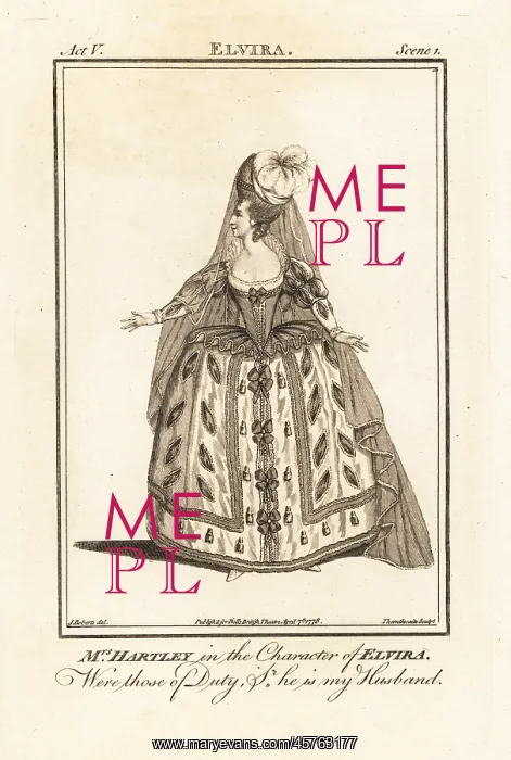 : Mrs Elizabeth Hartley in the character of Elvira in : Mrs Elizabeth Hartley in the character of Elvira in