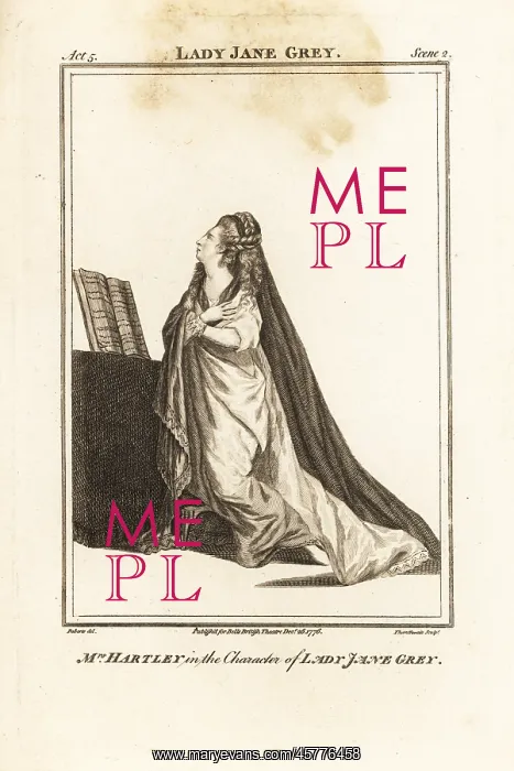 : Mrs Elizabeth Hartley in the character of Lady Jane : Mrs Elizabeth Hartley in the character of Lady Jane