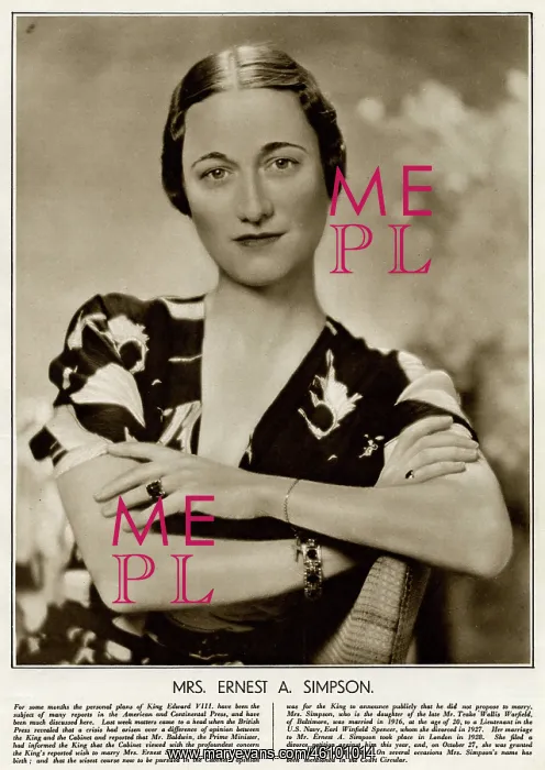 : Mrs Ernest A. Simpson : Mrs Ernest A. Simpson