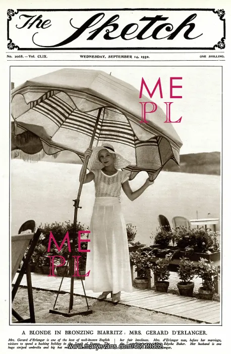 : Mrs Gerard D'Erlanger at Biarritz : Mrs Gerard D'Erlanger at Biarritz