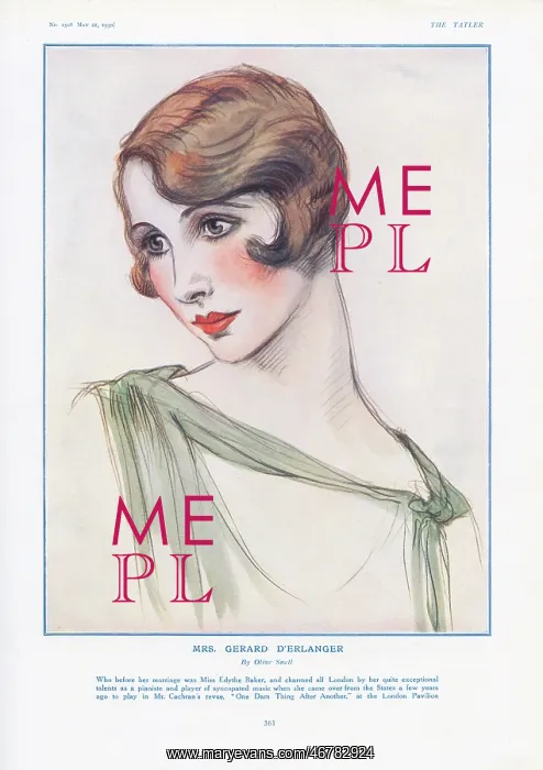 : Mrs Gerard D'Erlanger by Olive Snell : Mrs Gerard D'Erlanger by Olive Snell