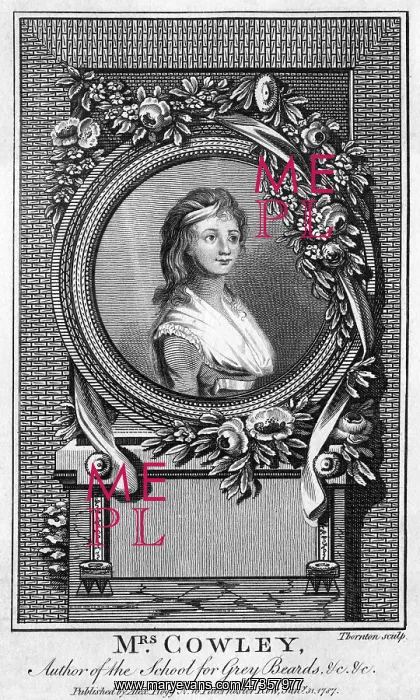 : MRS HANNAH COWLEY : MRS HANNAH COWLEY