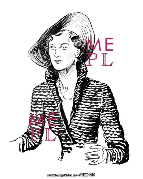 : Mrs James Beck in a Schiaparelli suit : Mrs James Beck in a Schiaparelli suit