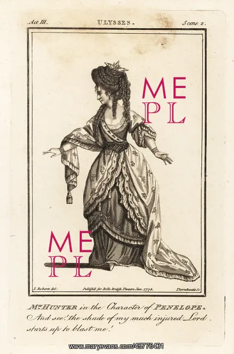 : Mrs Maria Hunter in the character of Penelope in : Mrs Maria Hunter in the character of Penelope in