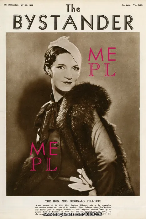 : Mrs Reginald Fellowes - Bystander front cover : Mrs Reginald Fellowes - Bystander front cover