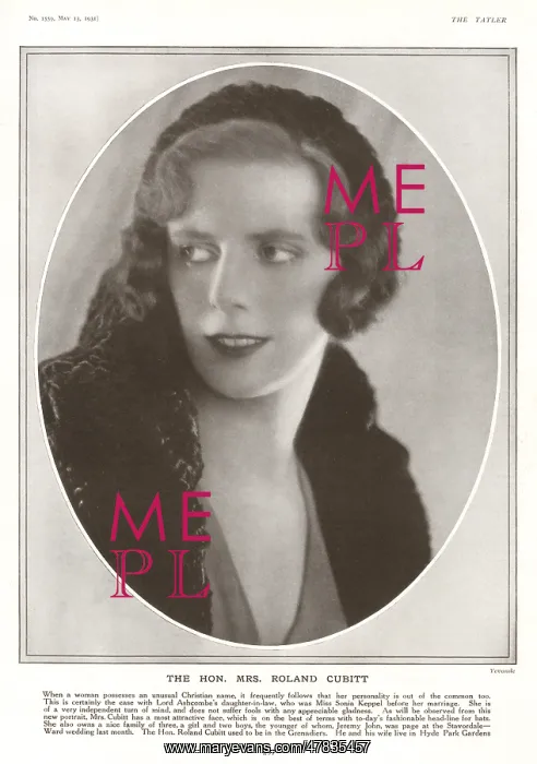 : Mrs Ronald Cubitt by Yevonde : Mrs Ronald Cubitt by Yevonde