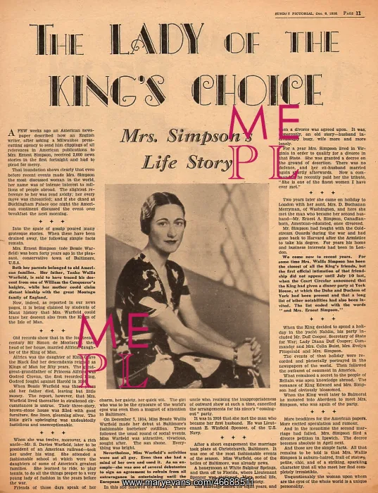 : Mrs Wallis Simpson : Mrs Wallis Simpson