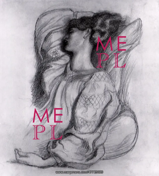 : Mrs William Morris Asleep, by D G Rossetti : Mrs William Morris Asleep, by D G Rossetti