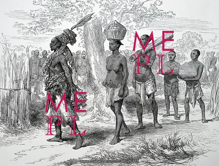 : Mrua medicine man and his attendants : Mrua medicine man and his attendants