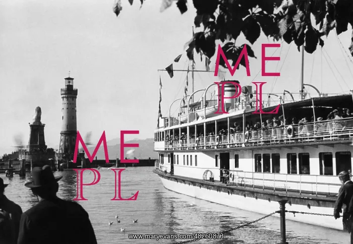 : MS Germany in Lindau harbour, 1935 : MS Germany in Lindau harbour, 1935