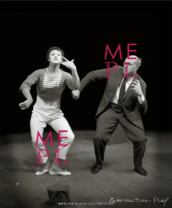 : Mstislav Leopoldovich Rostropovich and Marcel Marceau : Mstislav Leopoldovich Rostropovich and Marcel Marceau