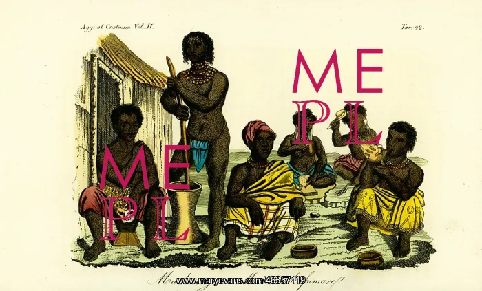  : Muchicongo men and many wives outside a hut, Angola