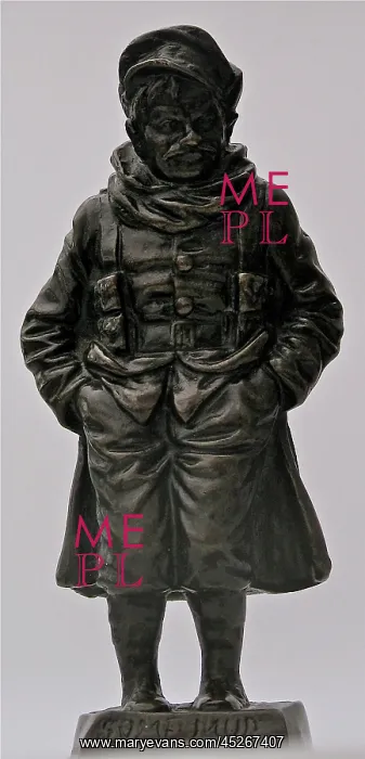 : Some Mud Bronze study of WWI Tommy standing in mud : Some Mud Bronze study of WWI Tommy standing in mud