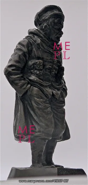 : Some Mud Bronze study of WWI Tommy standing in mud : Some Mud Bronze study of WWI Tommy standing in mud