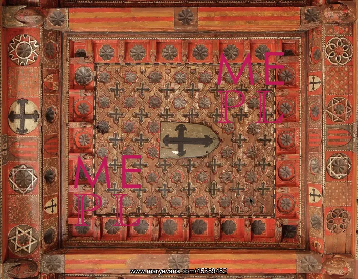 : Mudejar ceiling, Upper Hermitage, Santuario de : Mudejar ceiling, Upper Hermitage, Santuario de