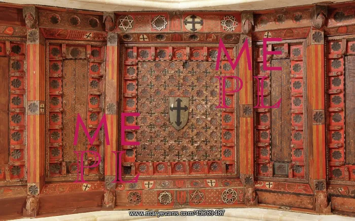 : Mudejar ceiling, Upper Hermitage, Santuario de : Mudejar ceiling, Upper Hermitage, Santuario de
