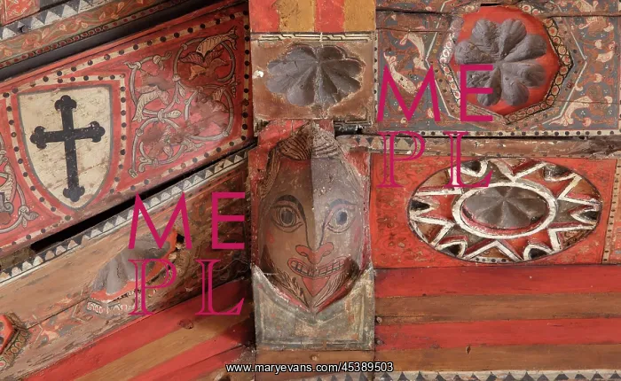 : Mudejar ceiling, Upper Hermitage, Santuario de : Mudejar ceiling, Upper Hermitage, Santuario de