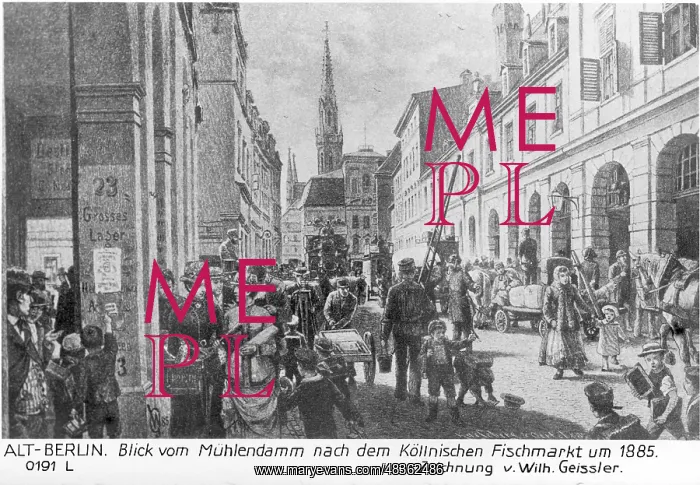 : Muhlendamm in Berlin, 1885 : Muhlendamm in Berlin, 1885