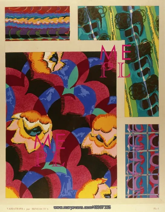 : Multicoloured abstract art deco designs : Multicoloured abstract art deco designs