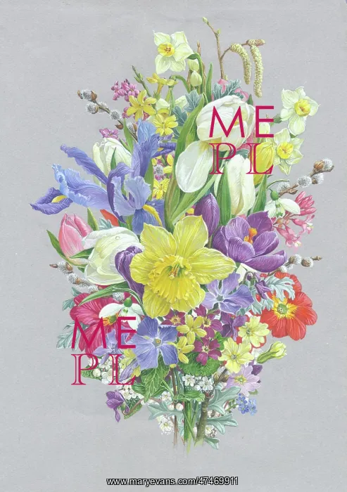  : Multicoloured bunch of spring flowers