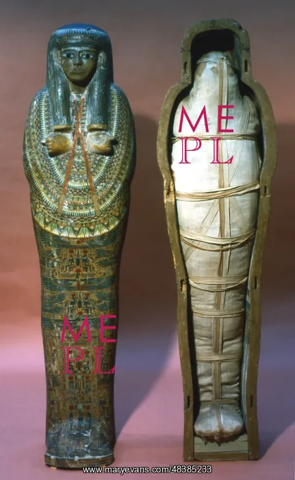 : Mummy and mummy case of a princess. 21st Dynasty : Mummy and mummy case of a princess. 21st Dynasty