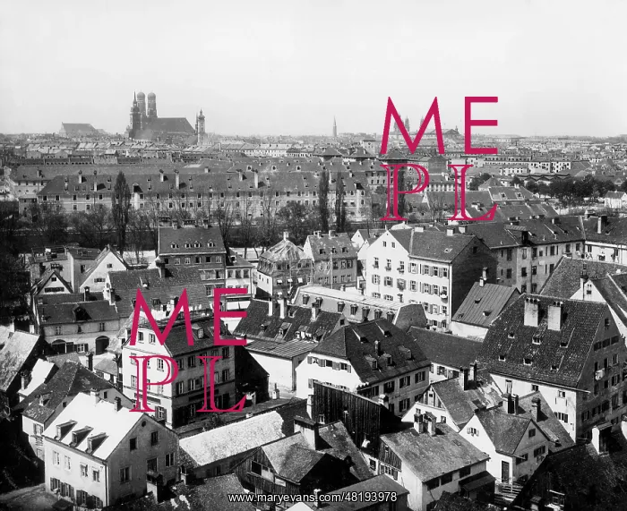 : Munich. Picture of Munich seen from the Franziskaner keller : Munich. Picture of Munich seen from the Franziskaner keller